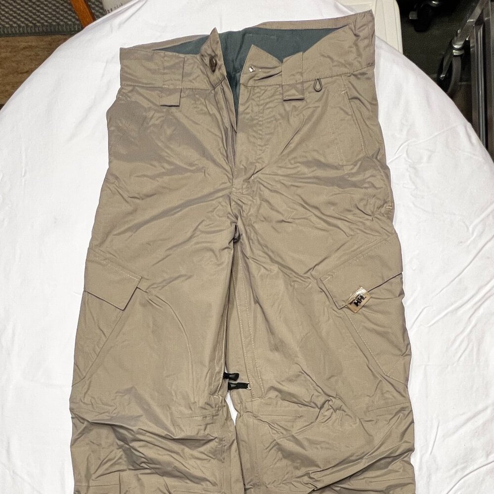 Helly Hansen Snow Pants Mens Small Helly Tech Grey Ski Snowboard Five Pockets